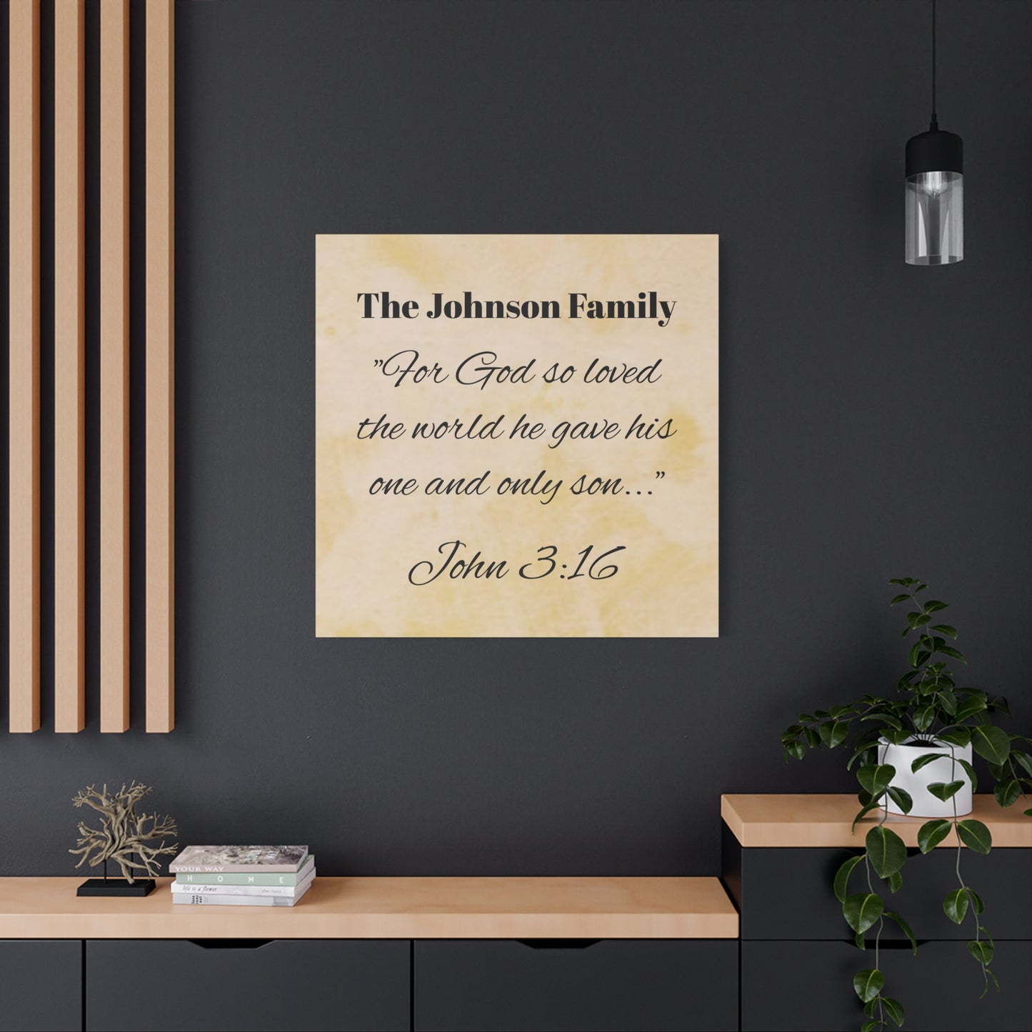 Personalized Bible Verse Wall Art, Canvas, Family Name, Family Bible Art