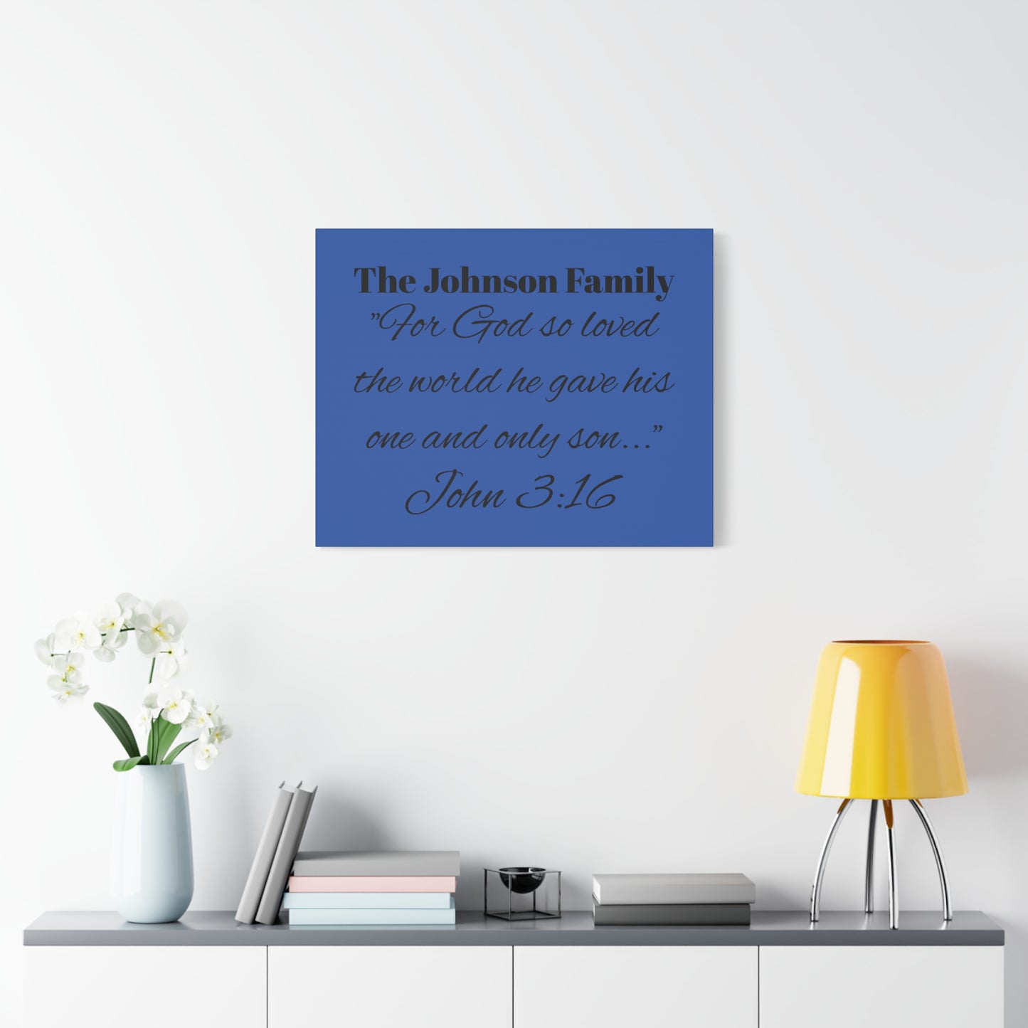 Personalized Bible Verse Wall Art, Canvas, Family Name, Family Bible Art