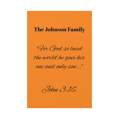 Personalized Bible Verse Wall Art, Canvas, Family Name, Family Bible Art