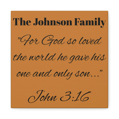 Personalized Bible Verse Wall Art, Canvas, Family Name, Family Bible Art