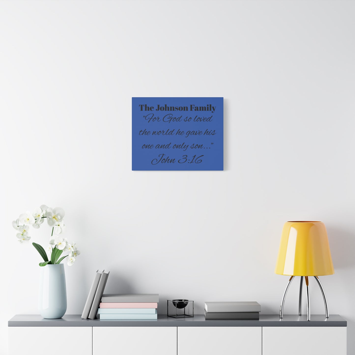 Personalized Bible Verse Wall Art, Canvas, Family Name, Family Bible Art