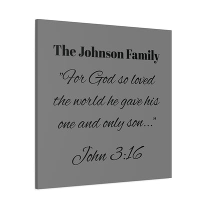 Personalized Bible Verse Wall Art, Canvas, Family Name, Family Bible Art