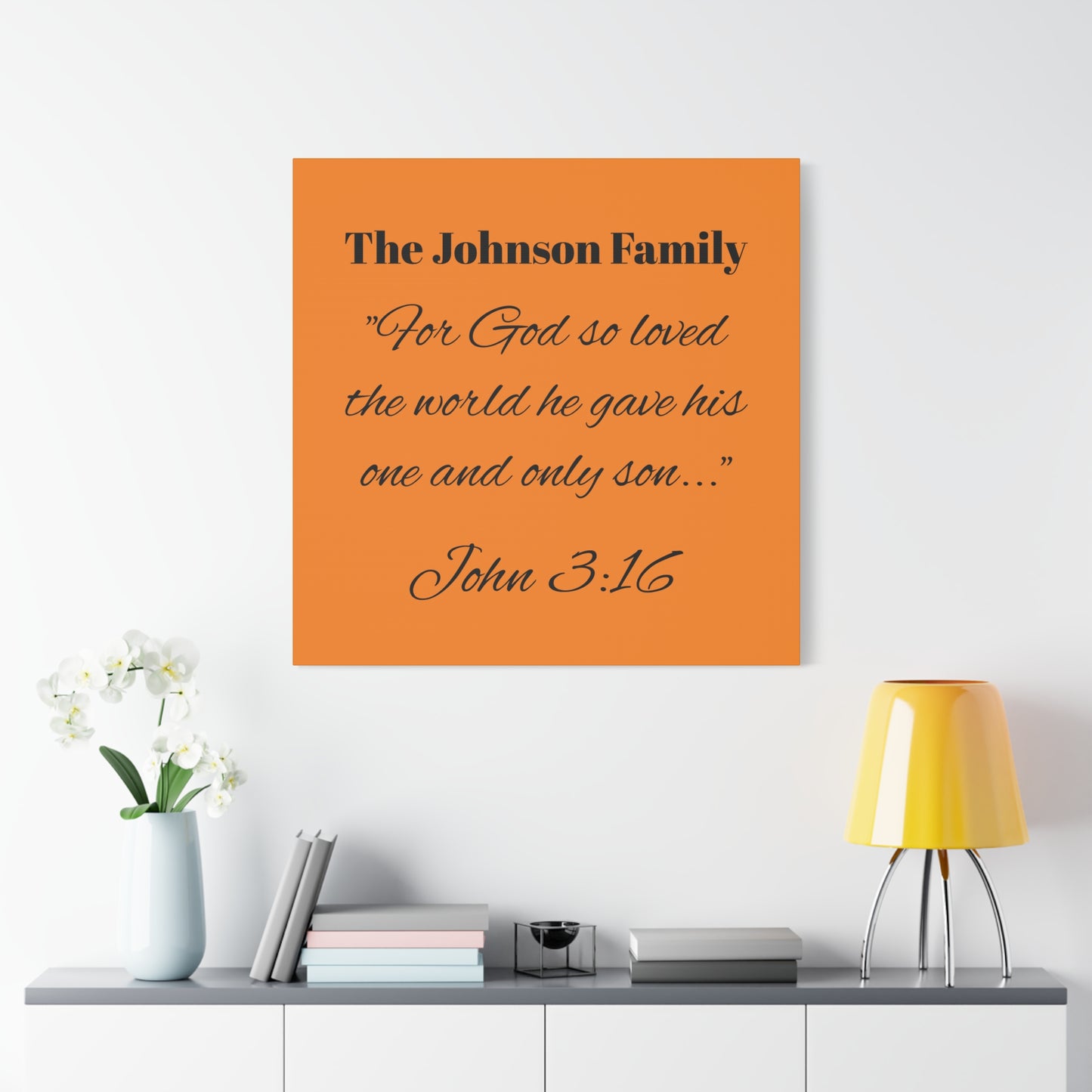 Personalized Bible Verse Wall Art, Canvas, Family Name, Family Bible Art