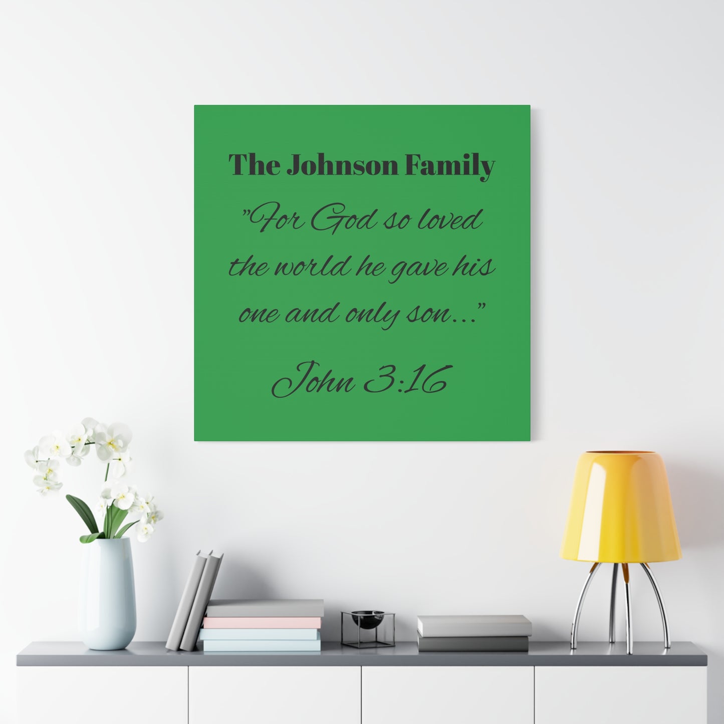 Personalized Bible Verse Wall Art, Canvas, Family Name, Family Bible Art