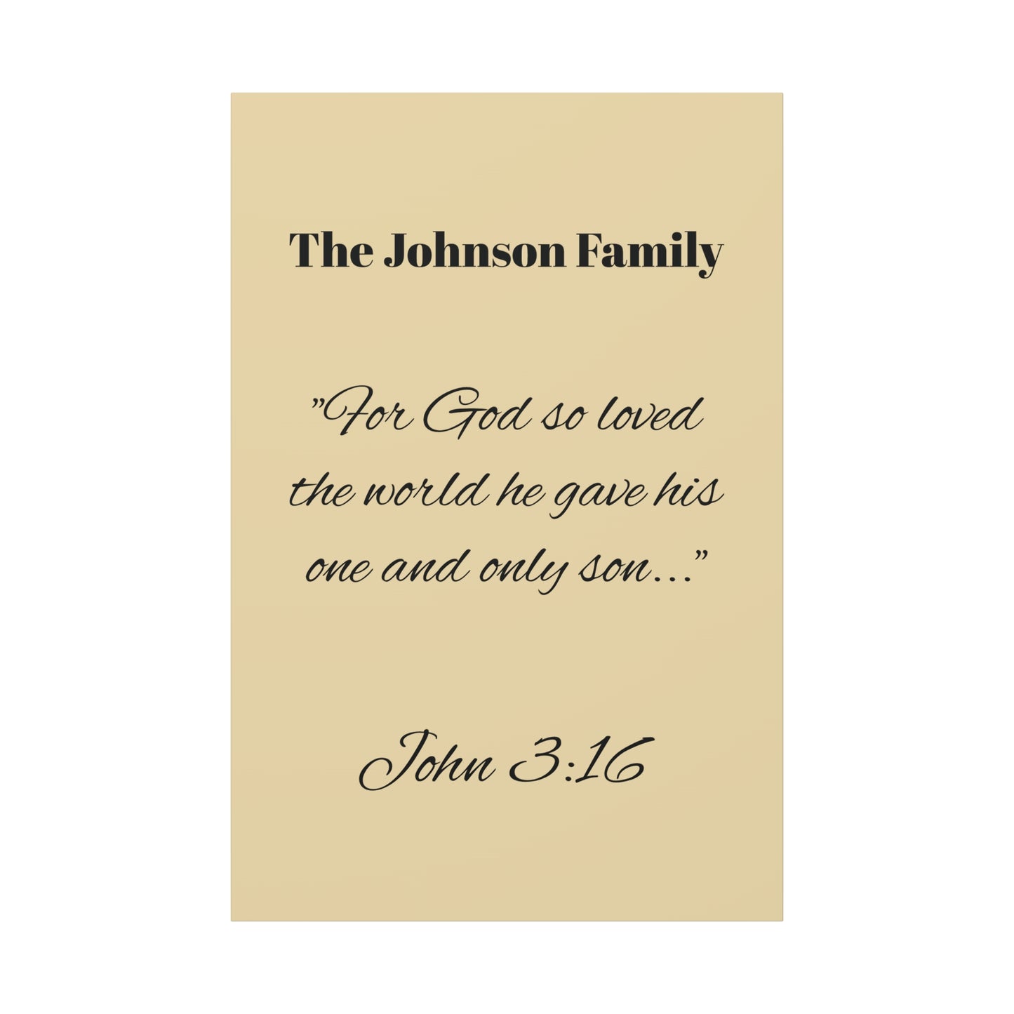 Personalized Bible Verse Wall Art, Canvas, Family Name, Family Bible Art