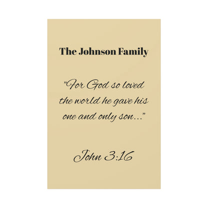 Personalized Bible Verse Wall Art, Canvas, Family Name, Family Bible Art