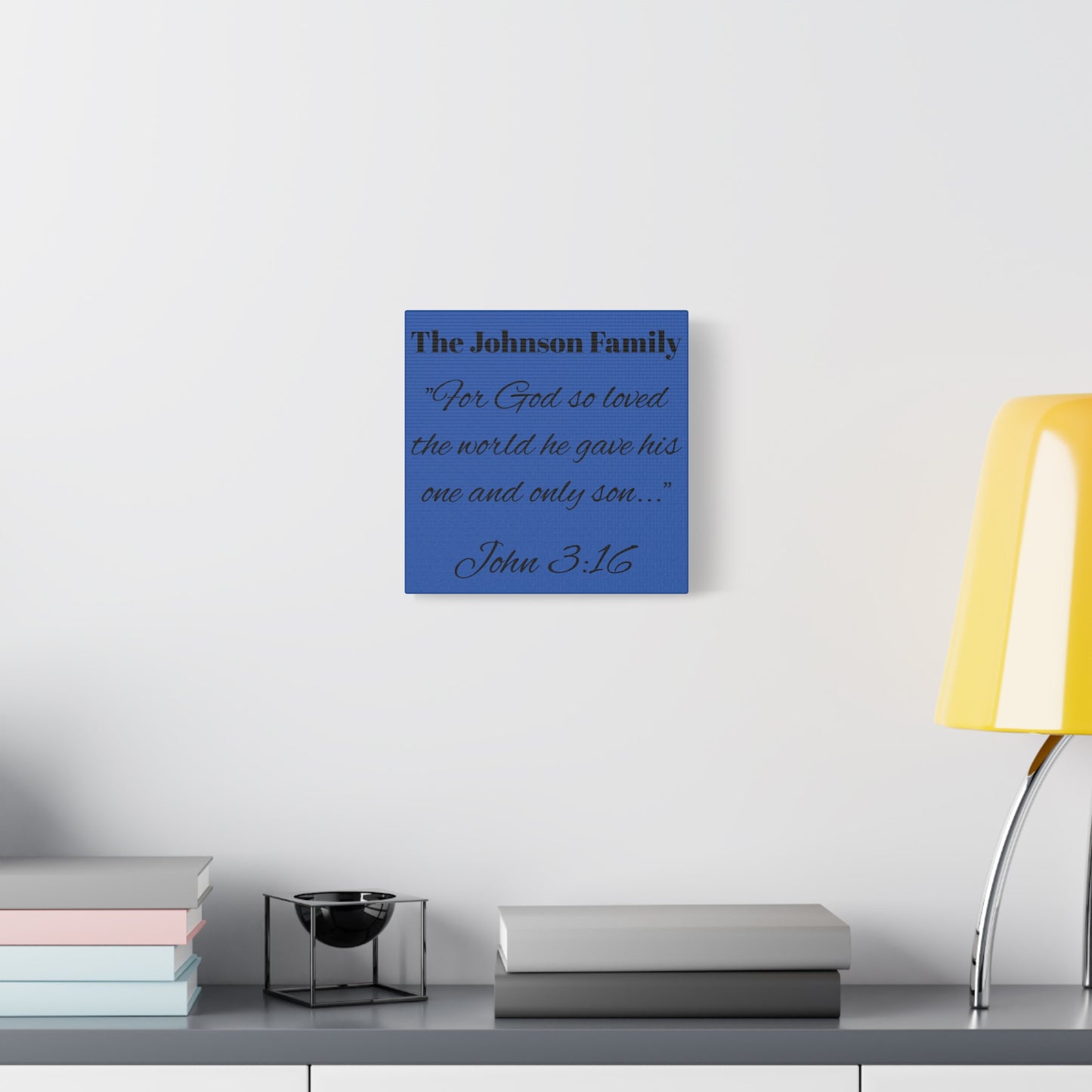 Personalized Bible Verse Wall Art, Canvas, Family Name, Family Bible Art