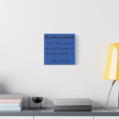 Personalized Bible Verse Wall Art, Canvas, Family Name, Family Bible Art