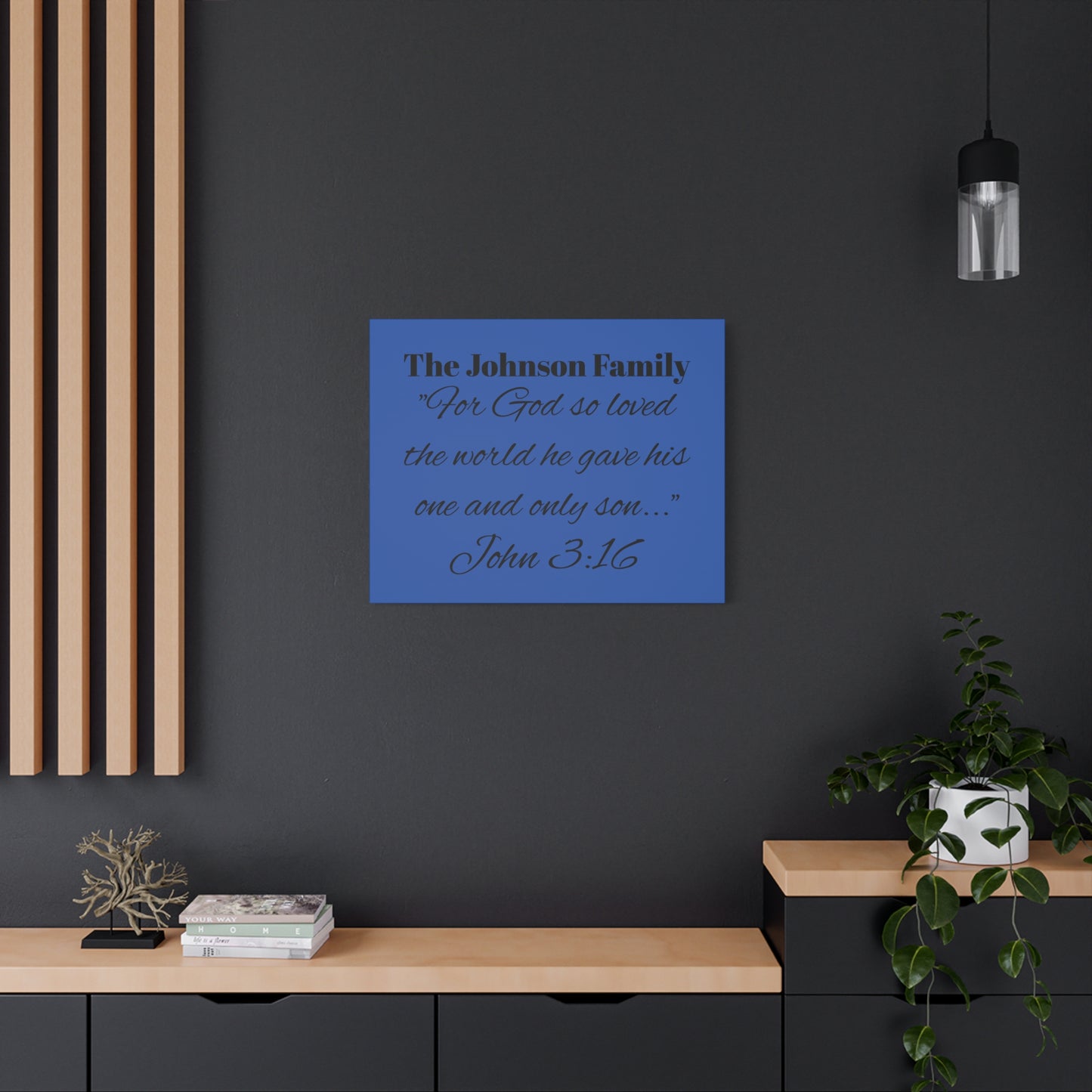 Personalized Bible Verse Wall Art, Canvas, Family Name, Family Bible Art
