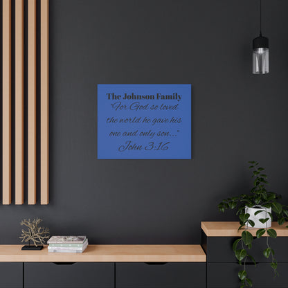 Personalized Bible Verse Wall Art, Canvas, Family Name, Family Bible Art
