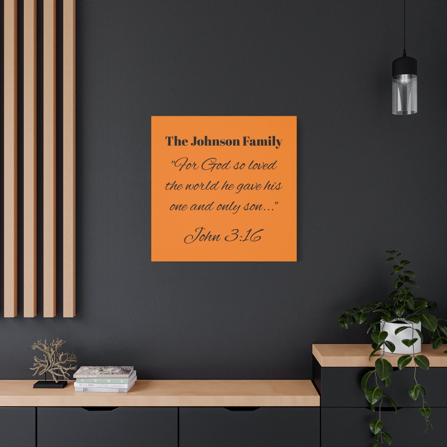 Personalized Bible Verse Wall Art, Canvas, Family Name, Family Bible Art