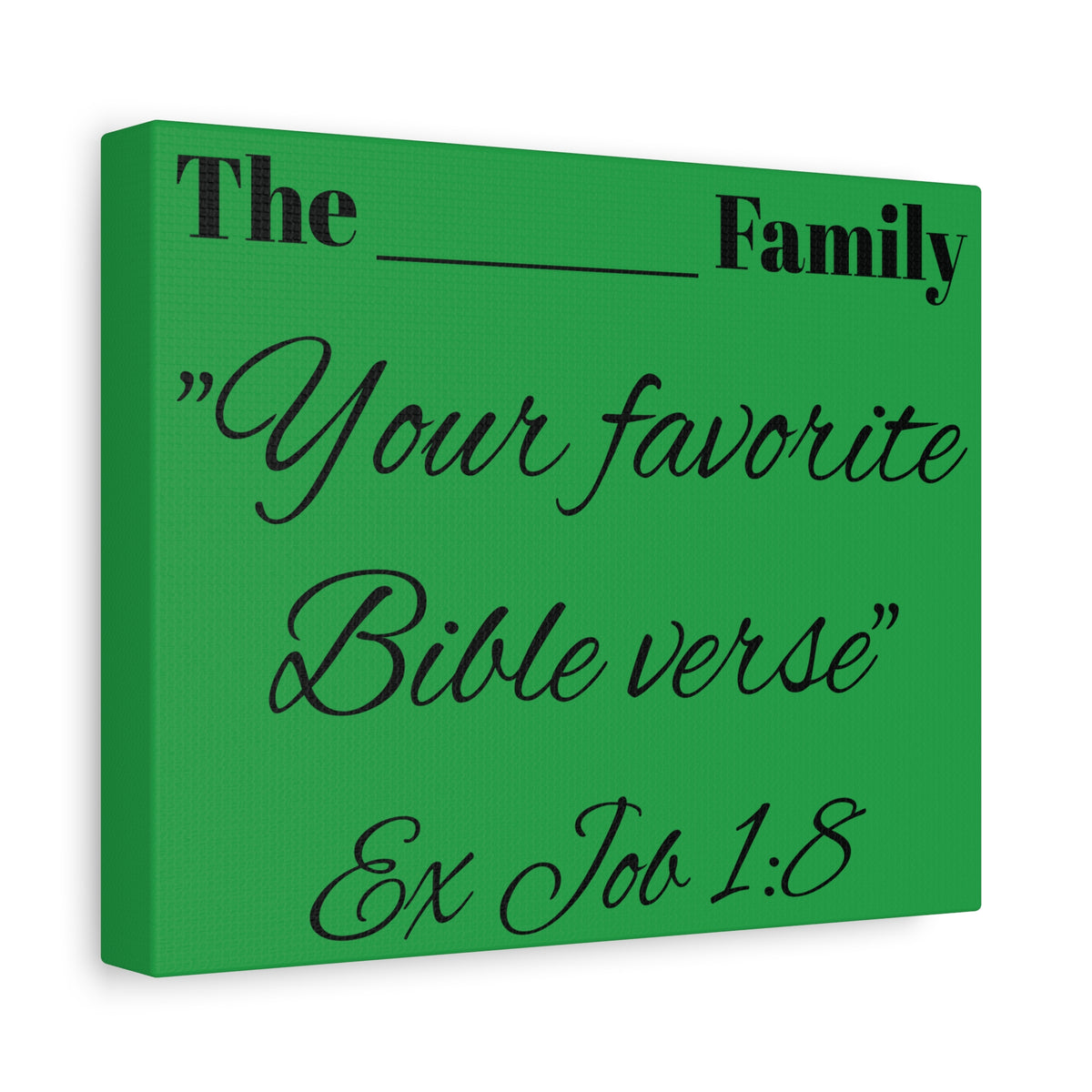 Personalized Scripture Wall Art Canvas – Custom Christian Artwork, Family Name and Your Favorite Verse