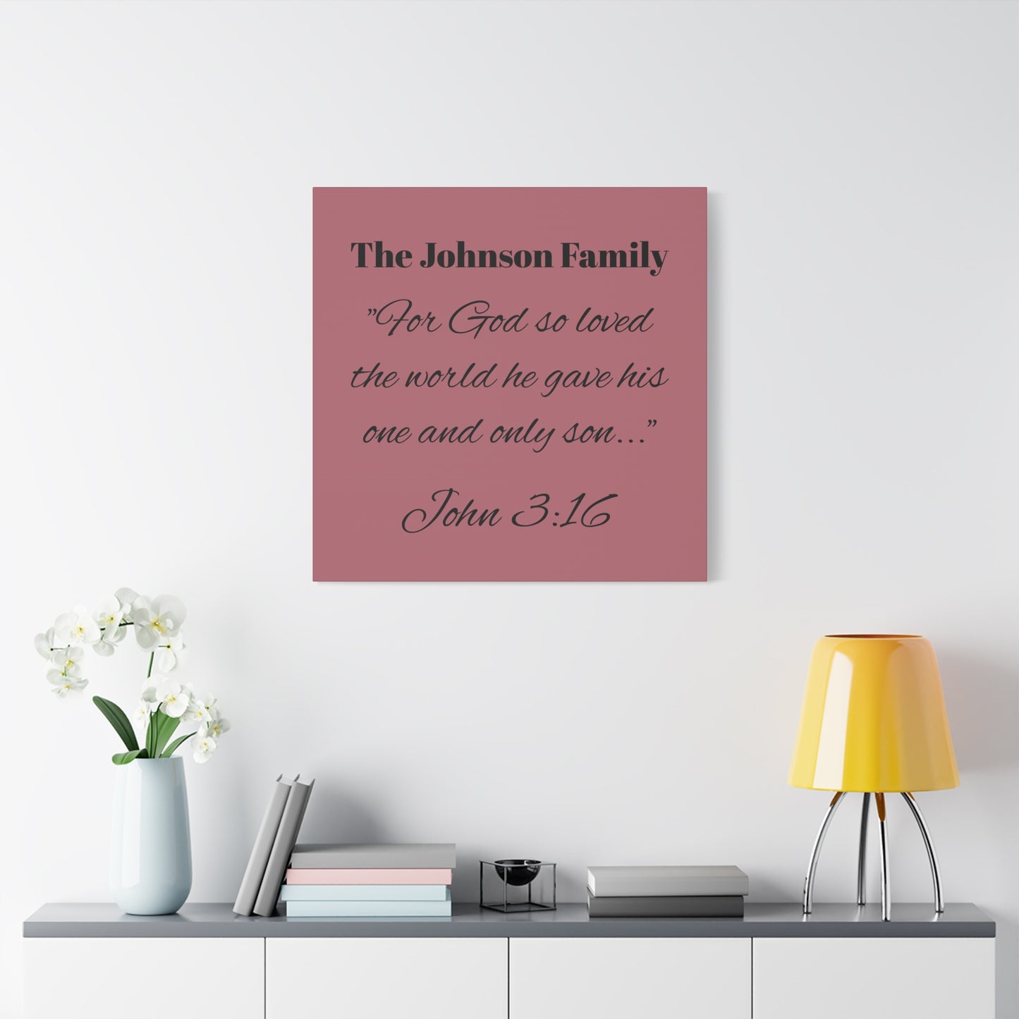 Personalized Bible Verse Wall Art, Canvas, Family Name, Family Bible Art