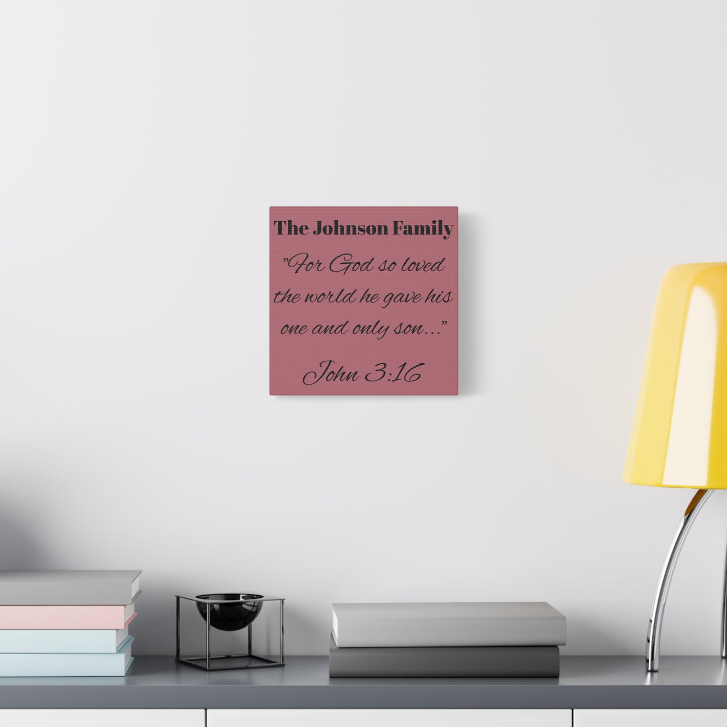 Personalized Bible Verse Wall Art, Canvas, Family Name, Family Bible Art
