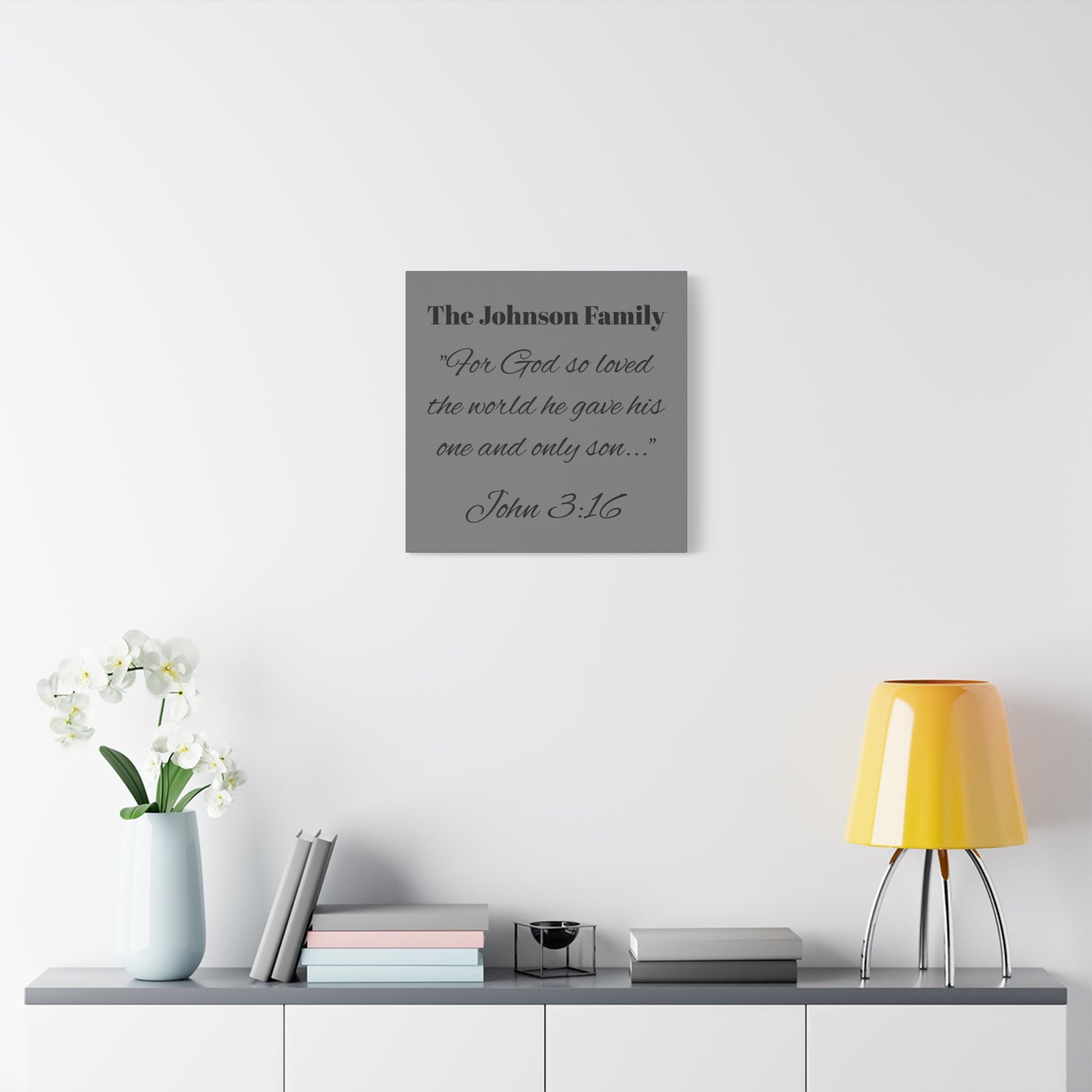 Personalized Bible Verse Wall Art, Canvas, Family Name, Family Bible Art