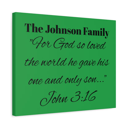 Personalized Bible Verse Wall Art, Canvas, Family Name, Family Bible Art