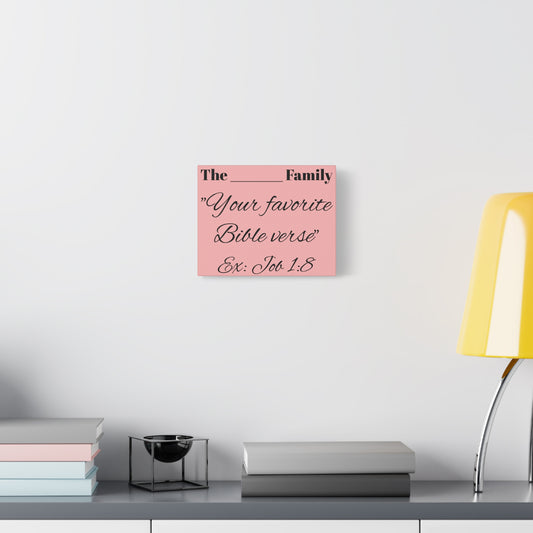 Personalized Bible Verse Canvas Wall Art – Custom Family Scripture Artwork, Choose Your Own Verse