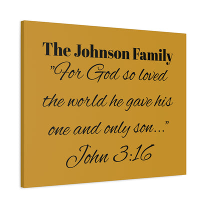 Personalized Bible Verse Wall Art, Canvas, Family Name, Family Bible Art