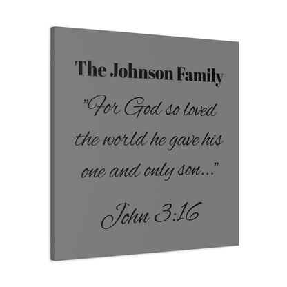 Personalized Bible Verse Wall Art, Canvas, Family Name, Family Bible Art