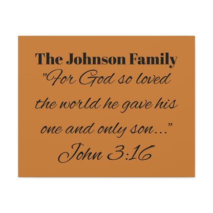 Personalized Bible Verse Wall Art, Canvas, Family Name, Family Bible Art