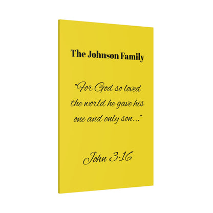 Personalized Bible Verse Wall Art, Canvas, Family Name, Family Bible Art