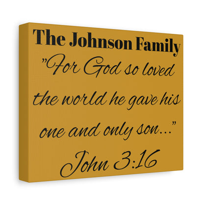 Personalized Bible Verse Wall Art, Canvas, Family Name, Family Bible Art