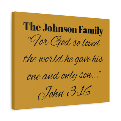 Personalized Bible Verse Wall Art, Canvas, Family Name, Family Bible Art