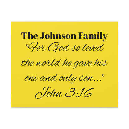 Personalized Bible Verse Wall Art, Canvas, Family Name, Family Bible Art