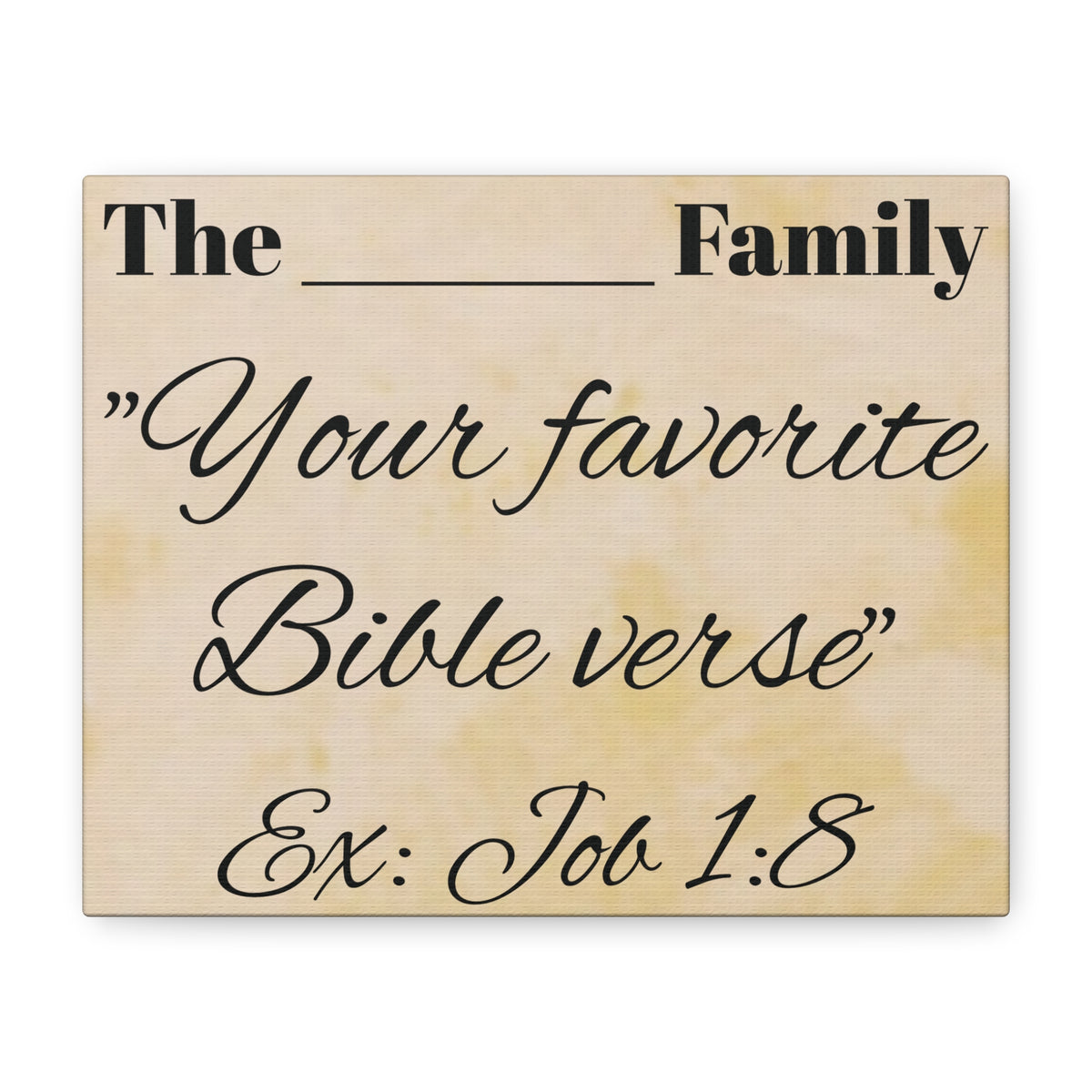 Personalized Bible Verse Canvas Wall Art – Custom Family Scripture Artwork, Choose Your Own Verse
