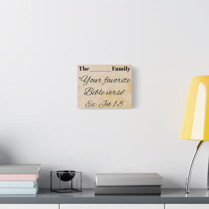 Personalized Bible Verse Canvas Wall Art – Custom Family Scripture Artwork, Choose Your Own Verse