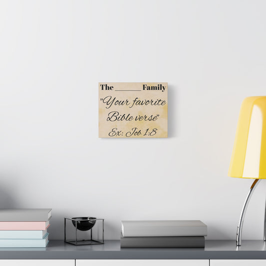 Personalized Bible Verse Canvas Wall Art – Custom Family Scripture Artwork, Choose Your Own Verse