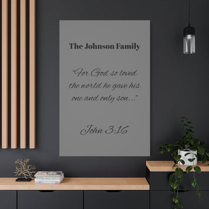 Personalized Bible Verse Wall Art, Canvas, Family Name, Family Bible Art