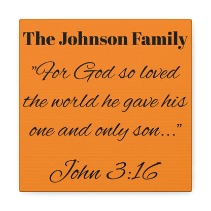 Personalized Bible Verse Wall Art, Canvas, Family Name, Family Bible Art
