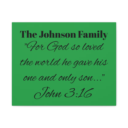 Personalized Bible Verse Wall Art, Canvas, Family Name, Family Bible Art