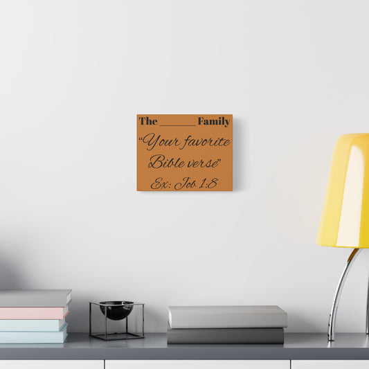Custom Scripture Canvas Wall Art – Personalized Christian Home Decor, Family Name & Verse Artwork