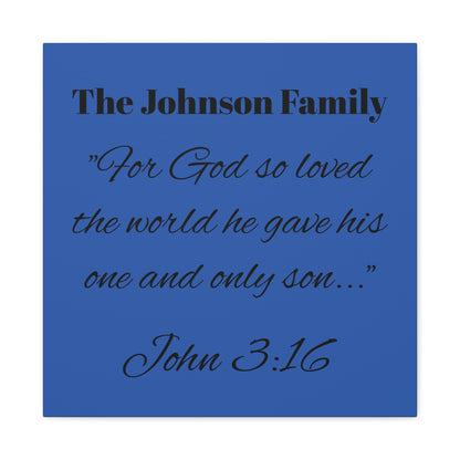 Personalized Bible Verse Wall Art, Canvas, Family Name, Family Bible Art