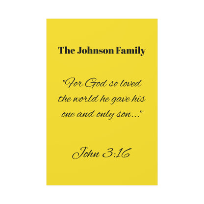 Personalized Bible Verse Wall Art, Canvas, Family Name, Family Bible Art