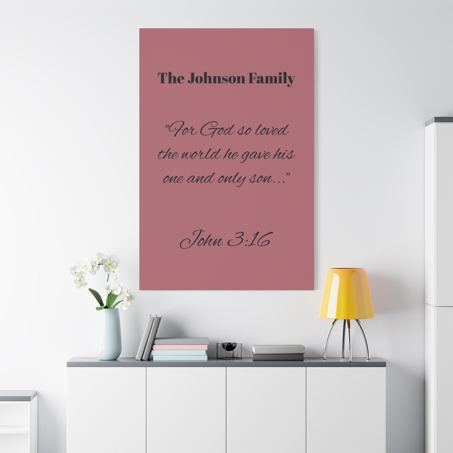 Personalized Bible Verse Wall Art, Canvas, Family Name, Family Bible Art