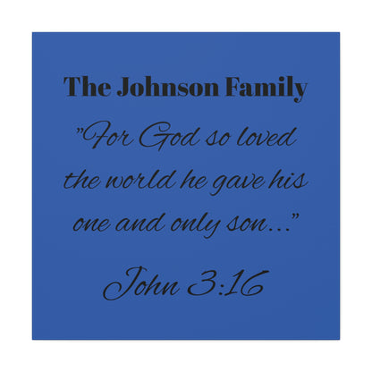 Personalized Bible Verse Wall Art, Canvas, Family Name, Family Bible Art