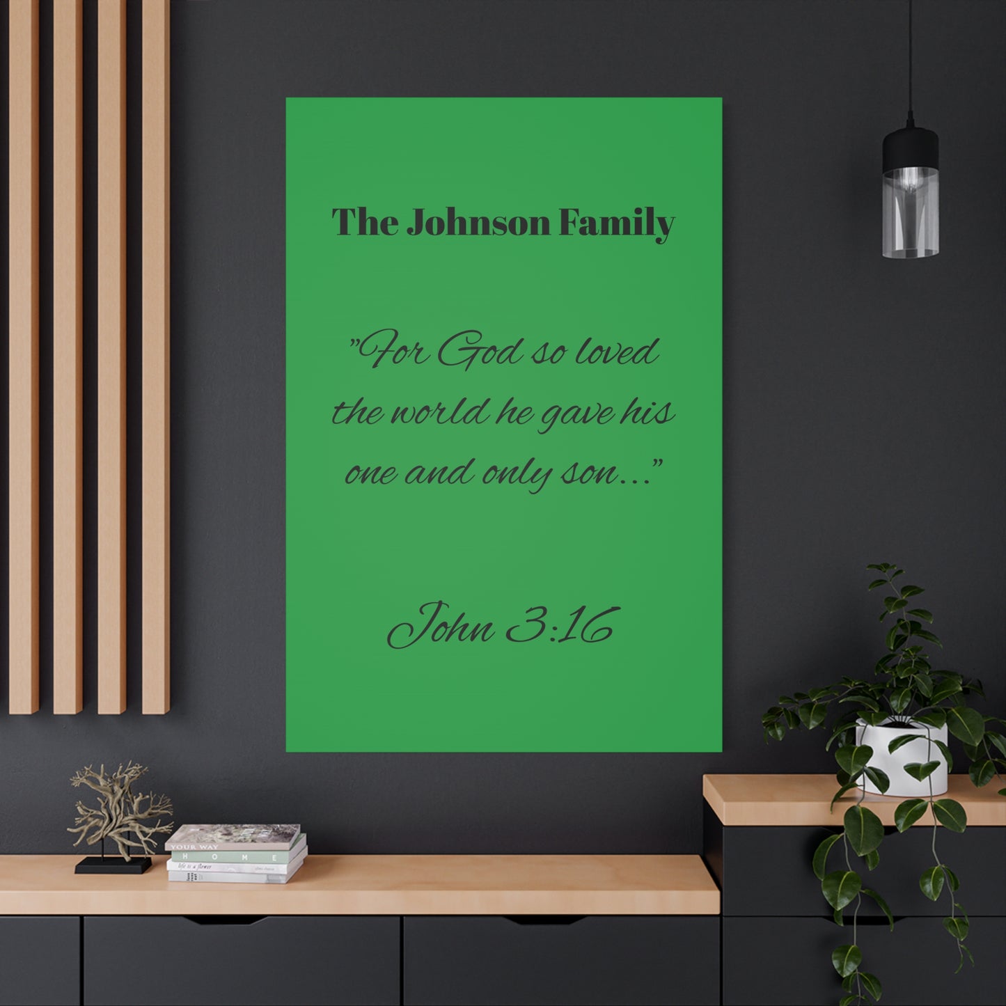 Personalized Bible Verse Wall Art, Canvas, Family Name, Family Bible Art