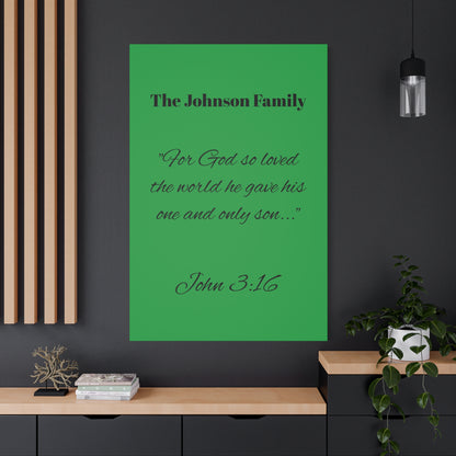 Personalized Bible Verse Wall Art, Canvas, Family Name, Family Bible Art