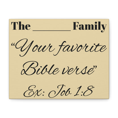 Personalized Bible Verse Canvas Wall Art – Custom Family Scripture Artwork, Choose Your Own Verse