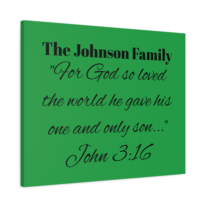 Personalized Bible Verse Wall Art, Canvas, Family Name, Family Bible Art