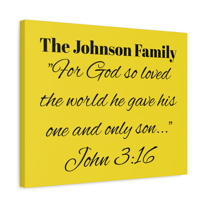 Personalized Bible Verse Wall Art, Canvas, Family Name, Family Bible Art