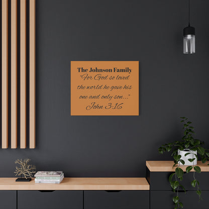 Personalized Bible Verse Wall Art, Canvas, Family Name, Family Bible Art