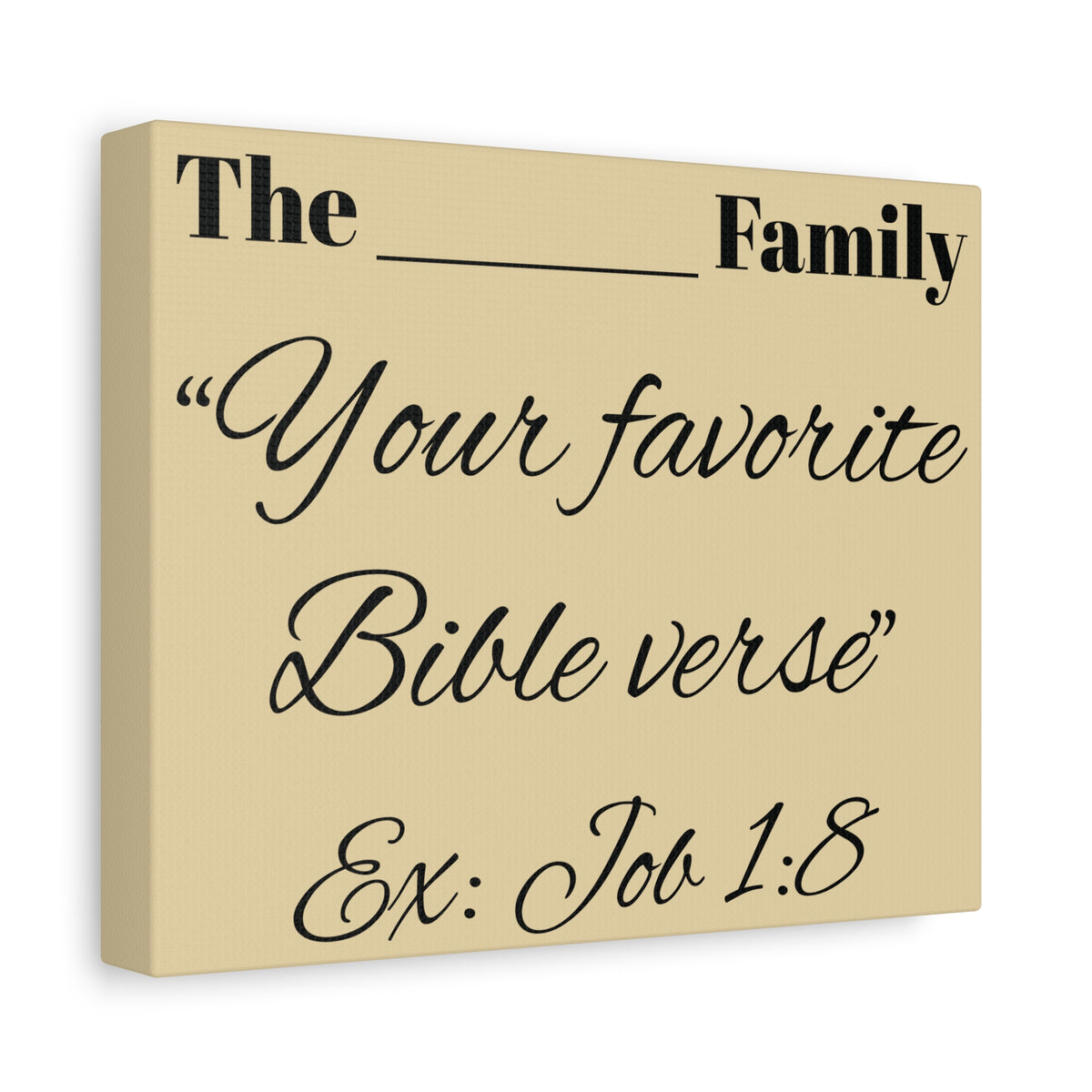 Personalized Bible verse canvas