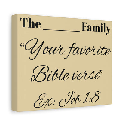 Personalized Bible Verse Canvas Wall Art – Custom Family Scripture Artwork, Choose Your Own Verse