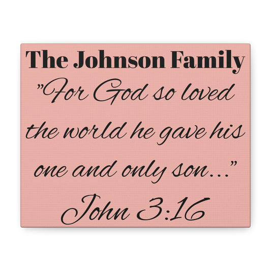 Personalized Bible Verse Wall Art, Canvas, Family Name, Family Bible Art