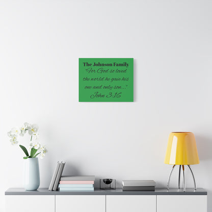 Personalized Bible Verse Wall Art, Canvas, Family Name, Family Bible Art