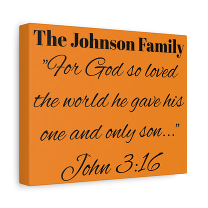 Personalized Bible Verse Wall Art, Canvas, Family Name, Family Bible Art